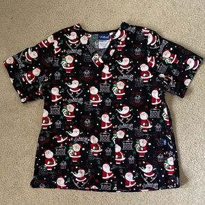 Tafford Santa Claus Scrub Top